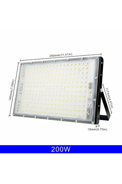 Choice7 كشاف LED خارجي 220 فولت أبيض بارد (5500-7000 كلفن) 200 واط 110 فولت 2...