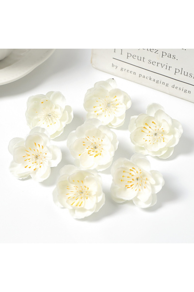 Choice10 50Pcs White 10/20/50Pcs Artificial Flowers Heads 4cm Silk Fake Flowe...