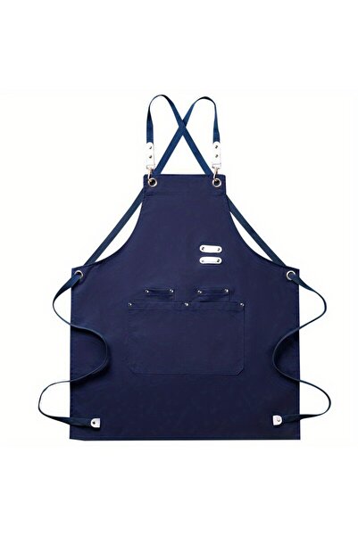 Choice Blue Aprons for Men Women with Pockets Cotton Enrich Durable Large Wat...