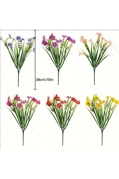 Choice MULTI 6 Bundles Artificial Flowers,Faux Plants for Spring Summer Decor...