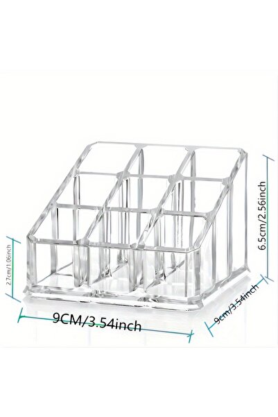 Choice Clear Transparent Acrylic 9-Compartment Lipstick Display Stand, Cosmet...