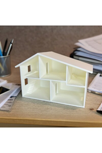 Choice WHITE 1pc Nordic Minimalist Miniature House Statue Multi-Room Model Mo...