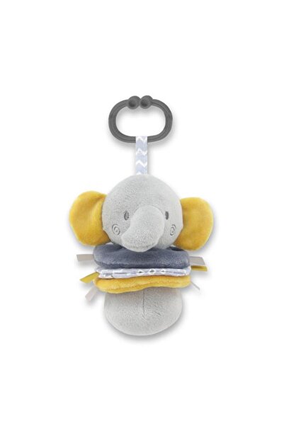 LORELLİ Jucarie de plus, Elefant gri, 16 cm, cu vibratie, zornaitoare, 0 luni+
