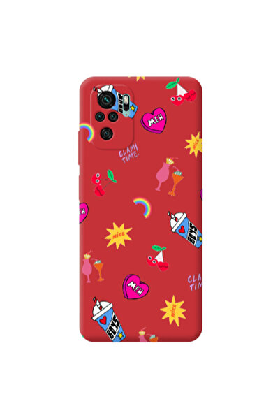 Other Xiaomi Redmi Note 10S glam time Red Colored Silicone TPU Θήκη