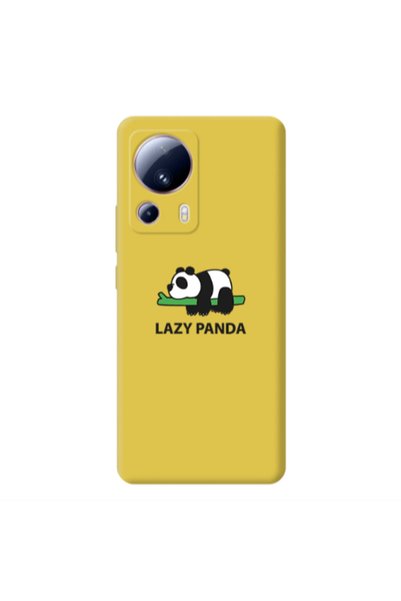 Other Xiaomi Mi 13 Lite Lazy panda Yellow Colored Silicone TPU Θήκη
