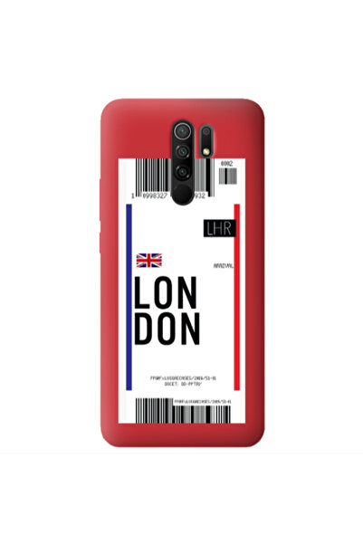Other Xiaomi Redmi 9 London Arrival Red Colored Silicone TPU Θήκη