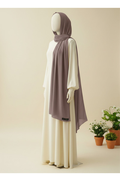 Vogue Visage Elegant Chiffon Scarf in dusty lavender