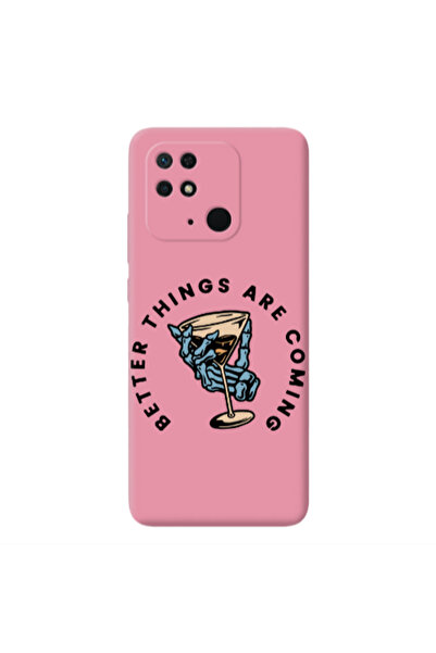 Other Xiaomi Redmi 10C Better Things Are Coming Pink Colored Silicone TPU Θήκη