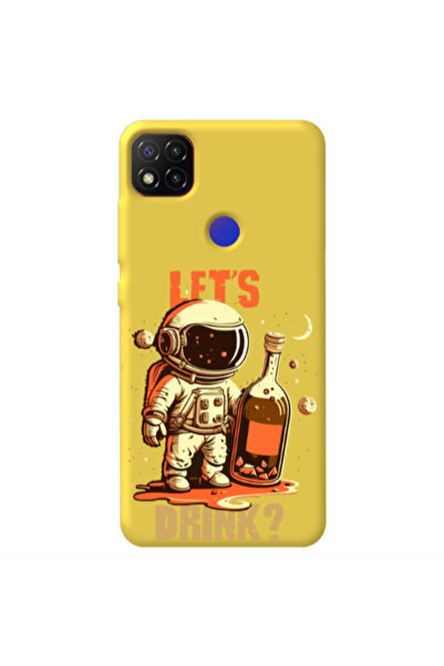 Other Xiaomi Redmi 9c Lets drink Yellow Colored Silicone TPU Θήκη