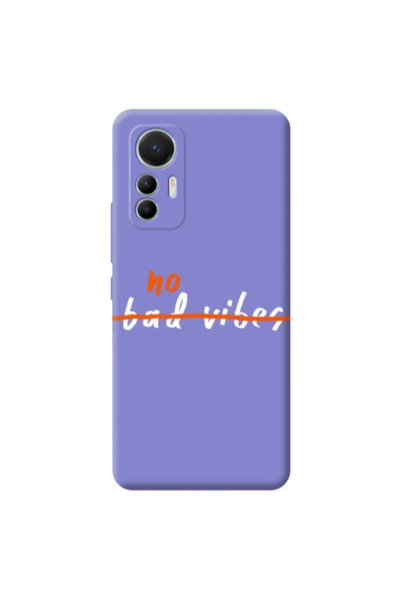 Other Xiaomi Mi 12 Lite No bad vibes 2 Purple Colored Silicone TPU Θήκη