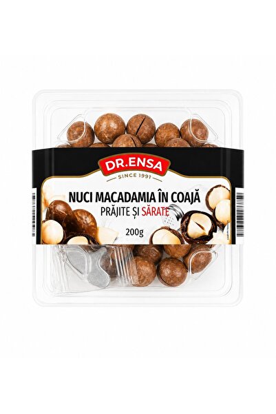 Ensa Dr. Nuci Macadamia in Coaja Prajite si Sarate 200g. cu desfacator gratuit