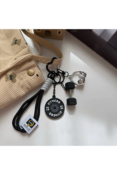 Choice1 black Keychain Pendant Gym-Inspired Design Unisex Gym Keychain with D...