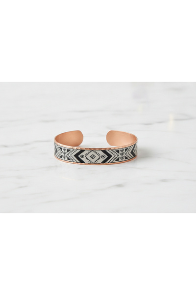 Erol Bakır 100% Handmade Copper |   Copper Ethnic Geometric Motif Adjustable ...