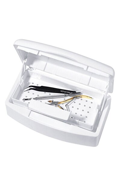 Choice white Nail Art Tools Sterilizer Tray White Sterilization Box Disinfect...
