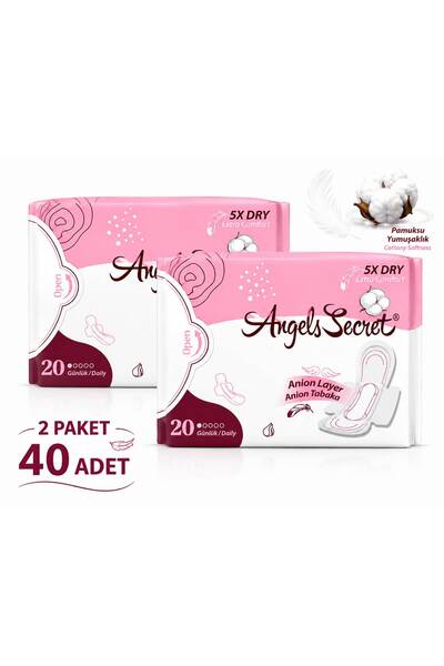 Angels Secret Günlük Süper Emici Ultra İnce Anyonlu Hijyenik Ped 2li