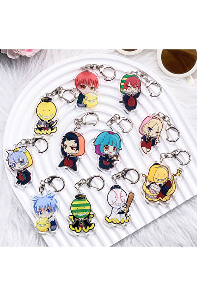 Choice 5 cm 1 11Pcs Anime Assassination Classroom Acrylic Keychain Bag Charms...