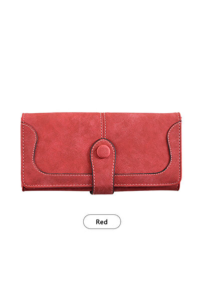 Choice7 R774-Red Large Capacity Women Wallet 17 Card Slots Long Wallet with I...