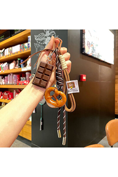 Choice1 Prestrel Chocolate Delicate Bowknot Woven Rope Keychain Chocolate Ant...