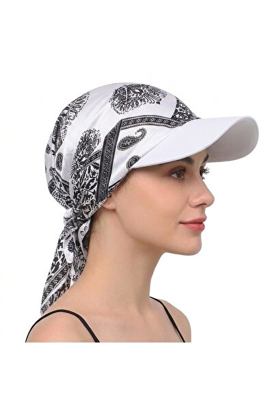 Choice5 One Size white amoeba Women Fashion Printed Satin Headscarf Hat with ...