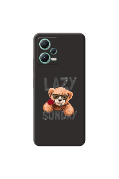 Other Xiaomi Redmi Note 12 Pro 5G Lazy sunday Black Colored Silicone TPU Θήκη
