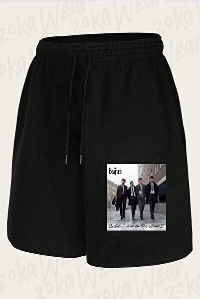 ZOKAWEAR Unisex σορτς με στάμπα The Beatles Design