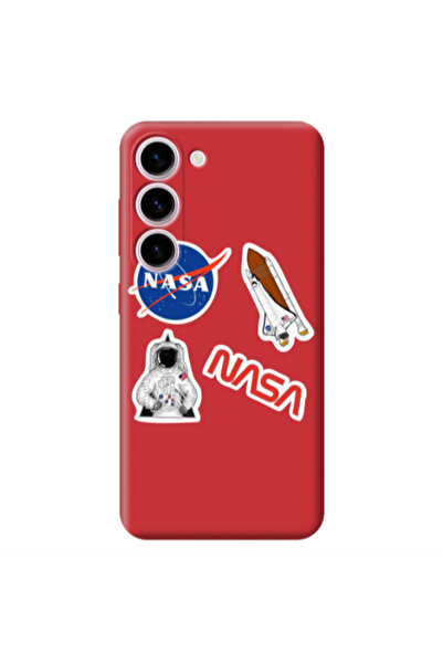 Other Samsung S23 Plus Nasa Red Colored Silicone TPU Θήκη