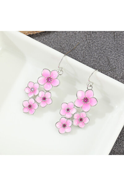 Choice Pink A335 Fashion Exquisite Handmade Pink Floral Shape Dangle Earrings...