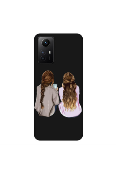 Other Xiaomi Redmi Note 12s Friends Black Colored Silicone TPU Θήκη