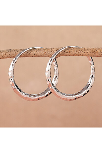 Choice T145 Fashion Concise Hand Hammer Pattern Hoop Earrings for Women Vinta...
