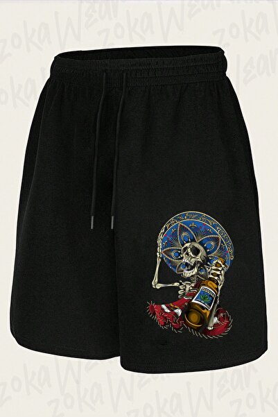 ZOKAWEAR Unisex Σορτς με στάμπα σχεδίου Mariachi Aztec Day Of The Dead