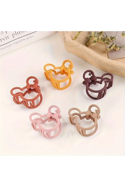 Choice 5pcs A 5/10pcs Mickey Ear Shaped Hair Clips Hollow Geometric Accessori...