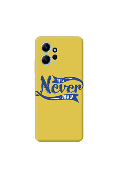 Other Xiaomi Redmi Note 12 4G I Will Never Grow Up Yellow Colored Silicone TP...
