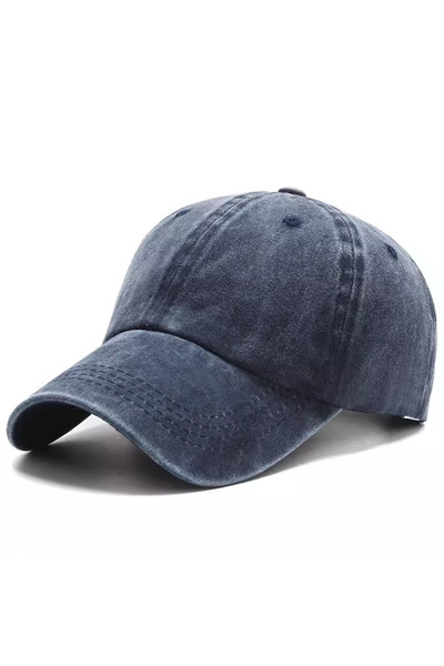 Choice9 Adjustable Navy Blue Baseball cap, women's artistic retro outdoor Jap...
