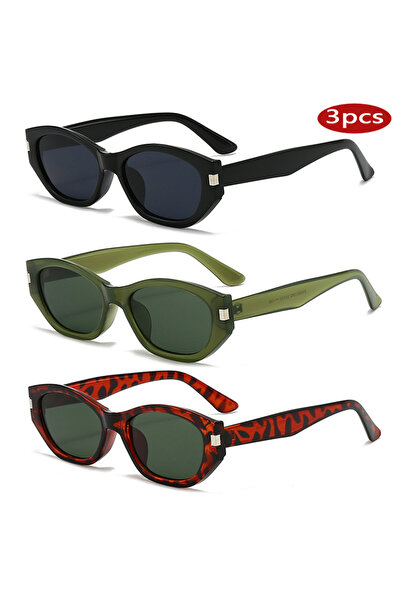 Choice4 3pcs z07 1/3pcs Fashion Cat Eye Vintage Sunglasses Women Oval Small F...