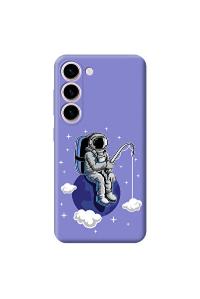 Other Samsung S23 Plus Fishing space Purple Colored Silicone TPU Θήκη