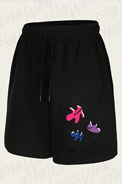 ZOKAWEAR Unisex σορτς με στάμπα Heartstopper Leaves Bi Pride Design