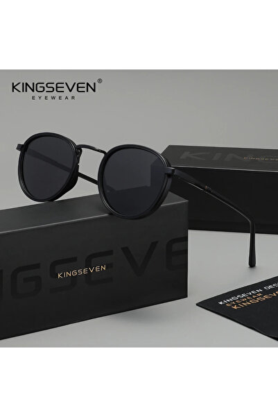 choice2 نظارات شمسية مستقطبة عتيقة الطراز من KINGSEVEN باللونين الأسود والرما...