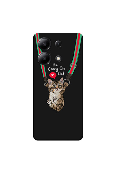 Other Xiaomi Redmi Note 13 4G Swinging cat Black Colored Silicone TPU Θήκη
