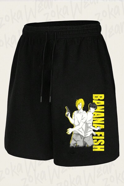 ZOKAWEAR Unisex Banana Fish Design Printed Shorts