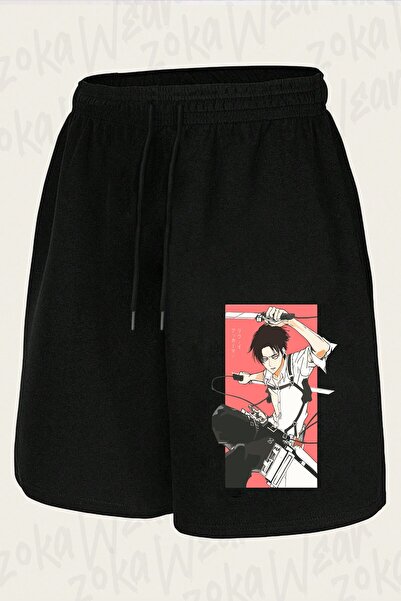 ZOKAWEAR Unisex Aot Levi Ackerman Anime Design Printed Shorts