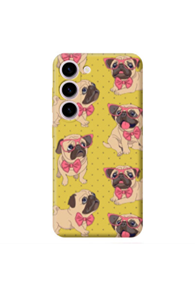 Other Samsung S23 Plus Dog Spectacled Yellow Colored Silicone TPU Θήκη