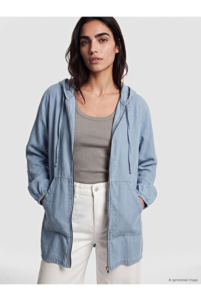 LC Waikiki Nevavm Women's Hooded Jean Tunic with a Difference