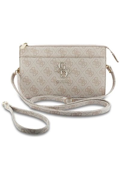 Guess Geantă plic roz 4G cu logo mare pentru telefon, 21 x 13.5 x 3.5 cm