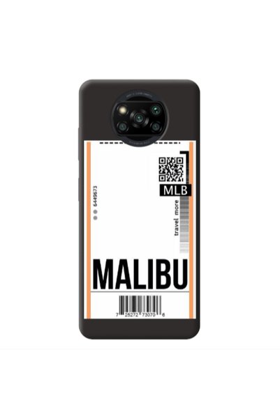 Other Xiaomi Poco X3 /X3 Pro Malibu Travel More Black Colored Silicone TPU Θήκη