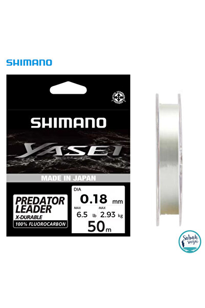 Shimano Yasei Predator Fluorocarbon Şok Lider Misina 0.18mm 2.93kg 50mt.