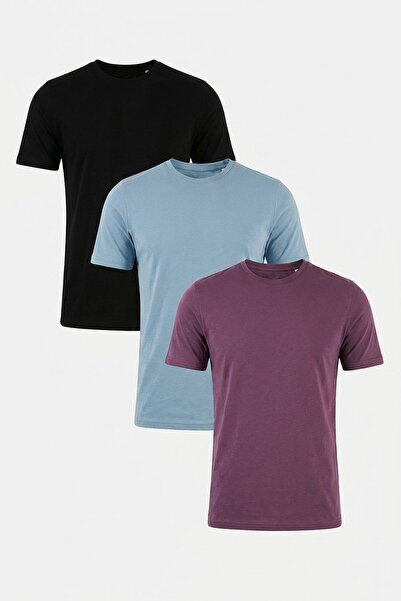 Buratti Cotton Regular Fit Crew Neck 3 Pack t Shirt Men's t Shirt 59020204S3