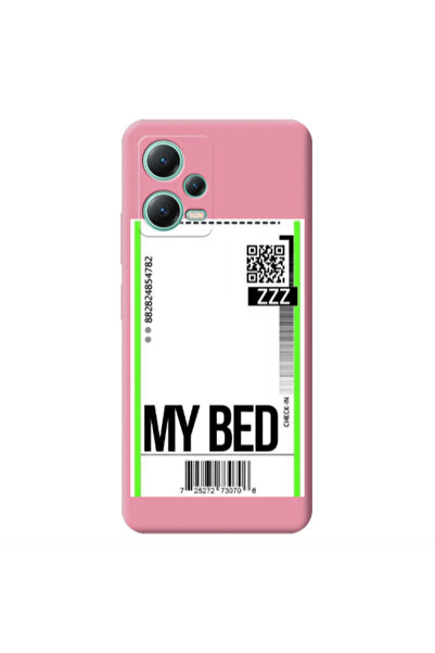 Other Xiaomi Redmi Note 12 Pro 5G My Bed ZZZ Pink Colored Silicone TPU Θήκη