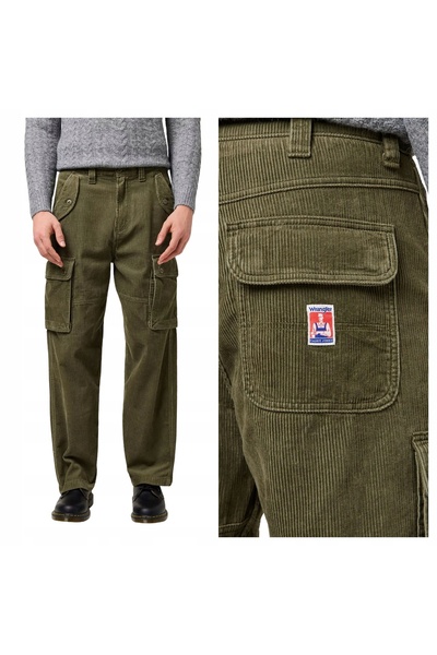 WRANGLER Pantaloni Barbati, Wrangler, CJ Loose Cargo, W33-L32 US, Verde, Loos...