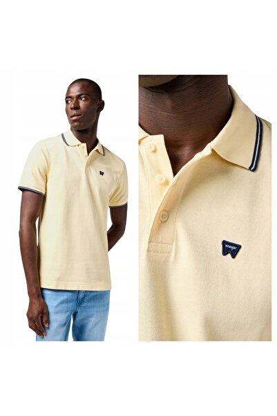 WRANGLER Tricou Polo Barbati, Wrangler, Banana Crepe, XL INTL, Galben, Regula...