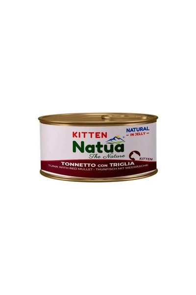 Natua Υγρή τροφή γάτας για γατάκια, τόνος με παλαμίδα σε ζελέ 85γρ.
